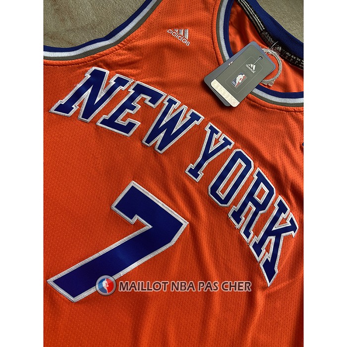 Maillot New York Knicks Carmelo Anthony NO 7 Orange